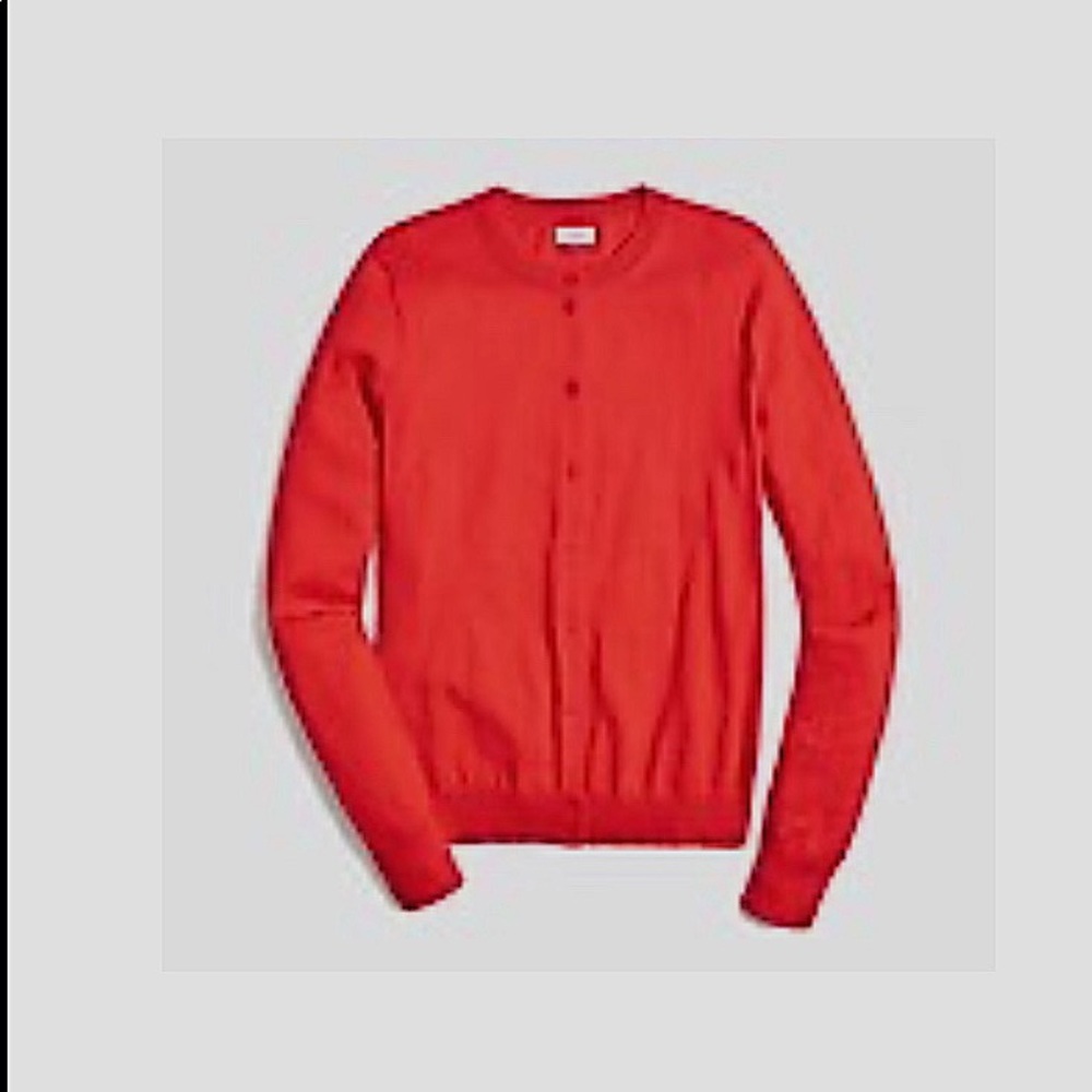 J Crew red Cardigan